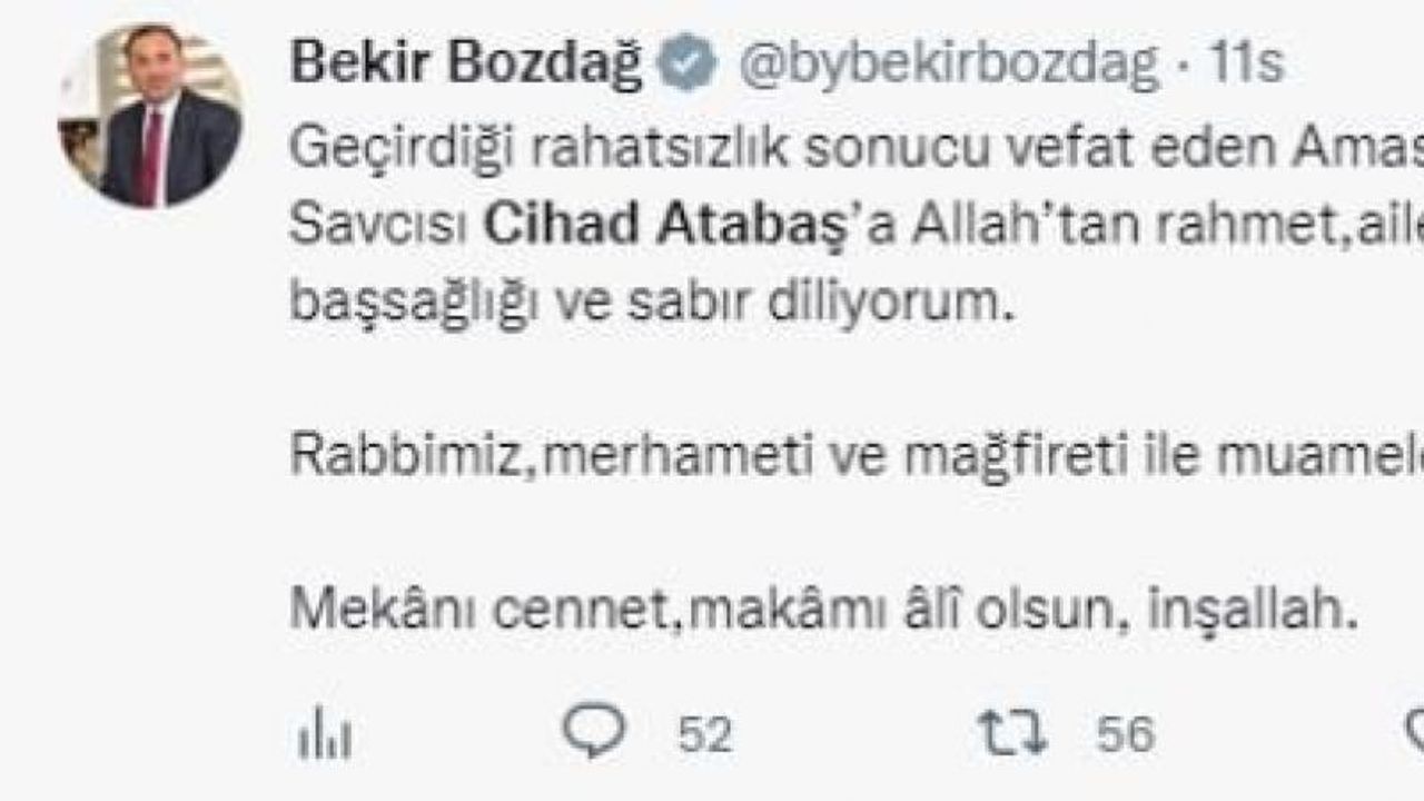 CUMHURİYET SAVCISI ÖLÜ BULUNDU