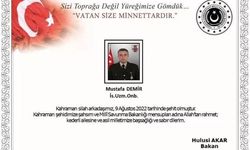 UZMAN ONBAŞI MUSTAFA DEMİR, ŞEHİT OLDU