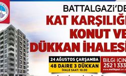 MELİKGAZİ’DEN BATTALGAZİ'DE KAT KARŞILIĞI KONUT VE DÜKKÂN İHALESİ