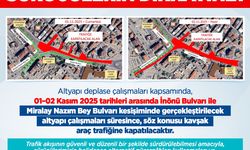 Kayseri’de Kavşak 2-3 Kasım Trafiğe Kapalı!