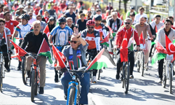 Filistin'e destek için pedal çevirdiler