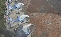 Belediyenin bisikletlerine böyle zarar verdiler