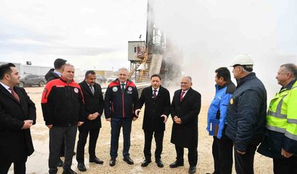 Kayseri’de Jeotermal Sera Projesinde 6. Kuyudan Sıcak Su