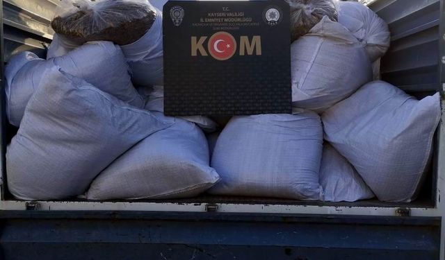 Kaçak tütün ele geçirildi