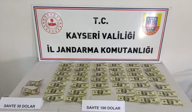 Kayseri’de sahte dolar operasyonu