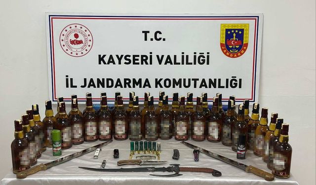 Kayseri'de sahte alkol yakalandı