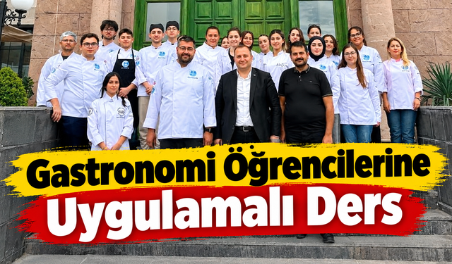 Gastronomi öğrencilerine uygulamalı eğitim