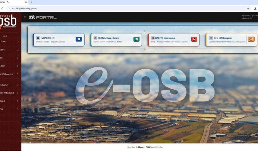 Kayseri OSB sanayicisi E-OSB portalını sevdi