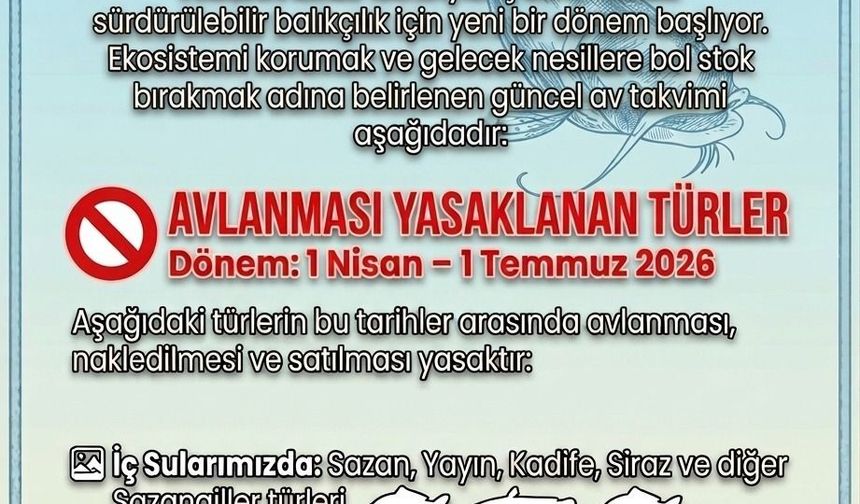 Kayseri'de Balık Avına Yasak Geldi!