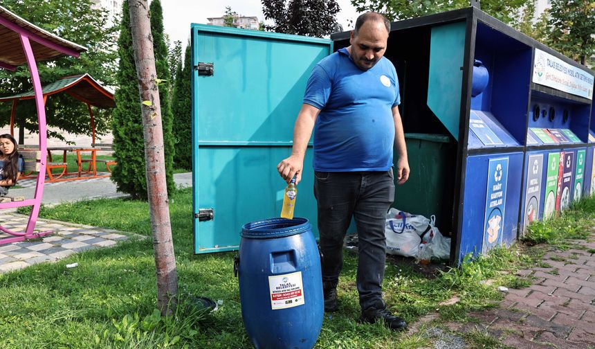 Talas'ta 15 bin kilogram atık yağ toplandı!