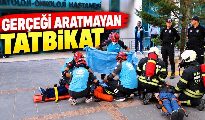 Erciyes Üniversitesi'nde Deprem ve Yangın Tatbikatı! 258 Personel Katıldı