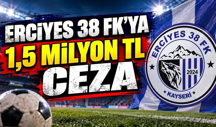 Erciyes 38 Futbol Kulübüne 1,5 Milyon TL ceza
