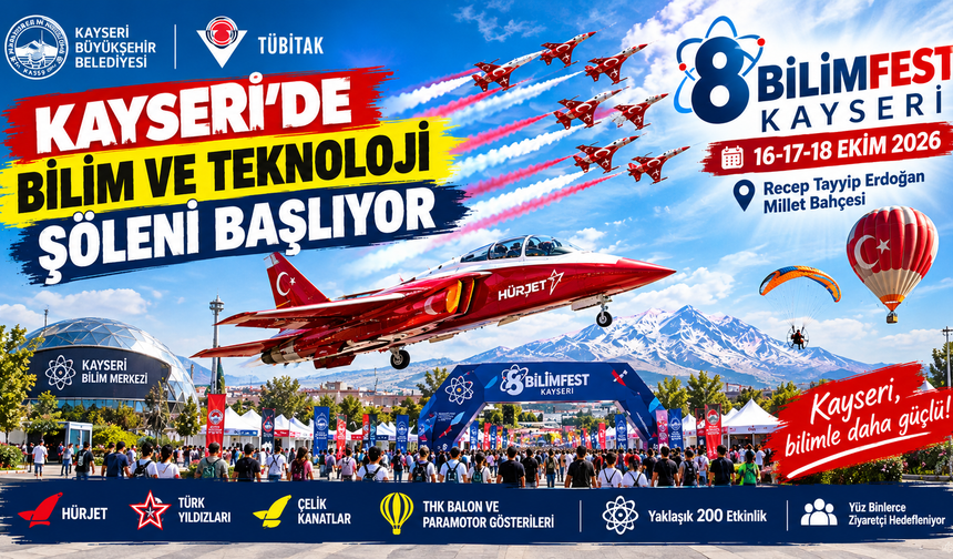 HÜRJET ve Türk Yıldızları, Kayseri BİLİMFEST'te buluşuyor