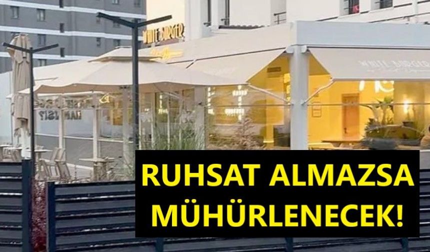 Talas Belediyesi'nden White Burger'e Ceza