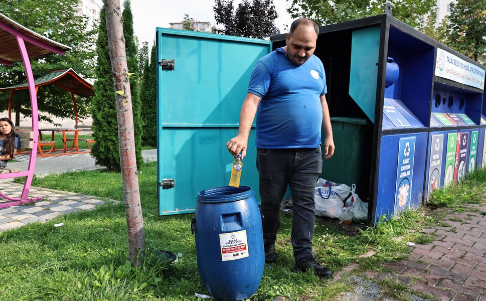 Talas'ta 15 bin kilogram atık yağ toplandı!