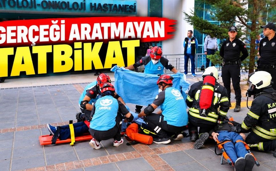 Erciyes Üniversitesi'nde Deprem ve Yangın Tatbikatı! 258 Personel Katıldı