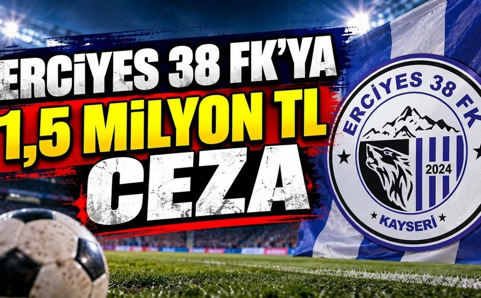 Erciyes 38 Futbol Kulübüne 1,5 Milyon TL ceza