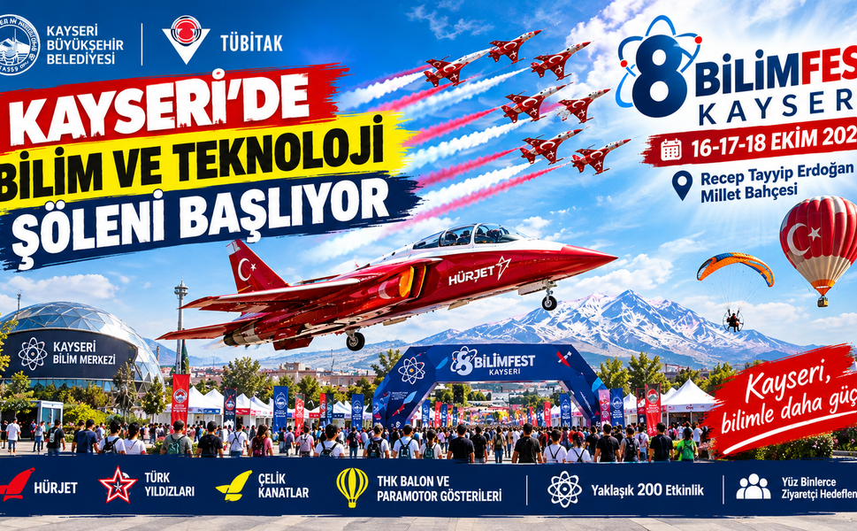 HÜRJET ve Türk Yıldızları, Kayseri BİLİMFEST'te buluşuyor