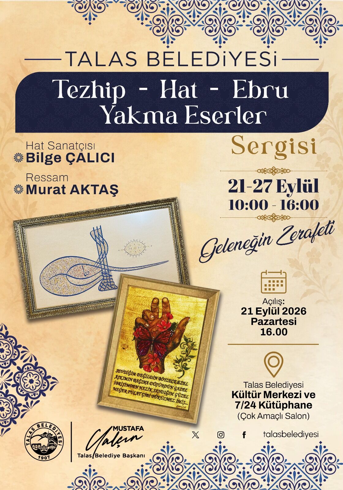 Talas'ta "Geleneğin Zarafeti" sergisi kapılarını açıyor