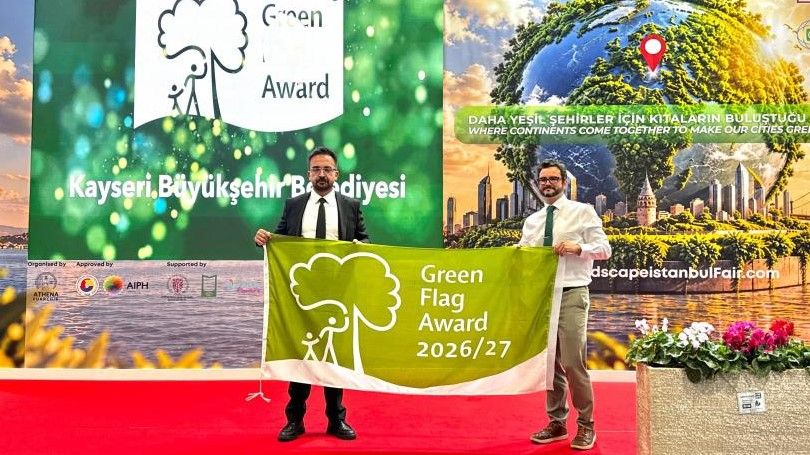 Kayseri Millet Bahçesi Uluslararası Yeşil Bayrak ödülü aldı